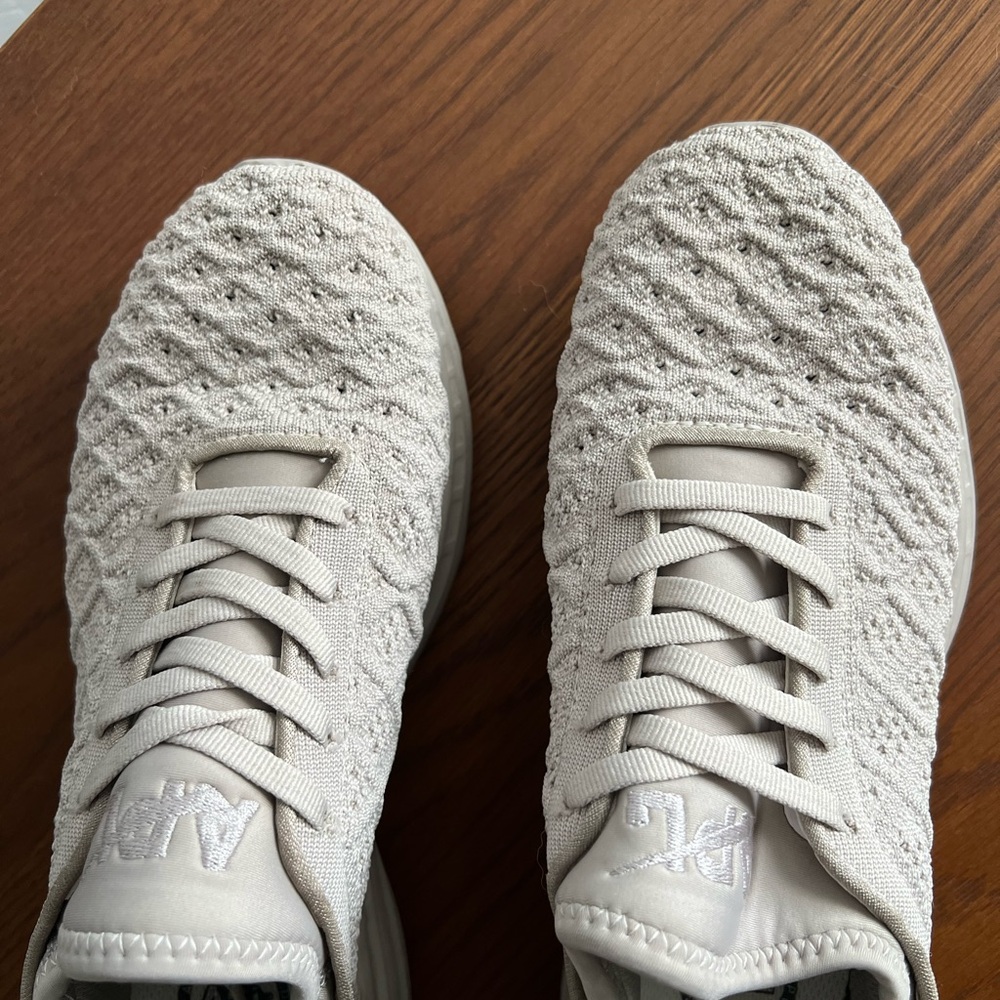 A.P.C. Women's Cream Knit Sneakers